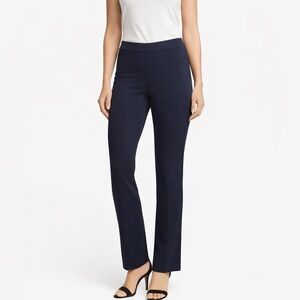 Theory Navy Pull-On Dress Pants Size 00 | Drapey Crepe Work Pants | Minimalist